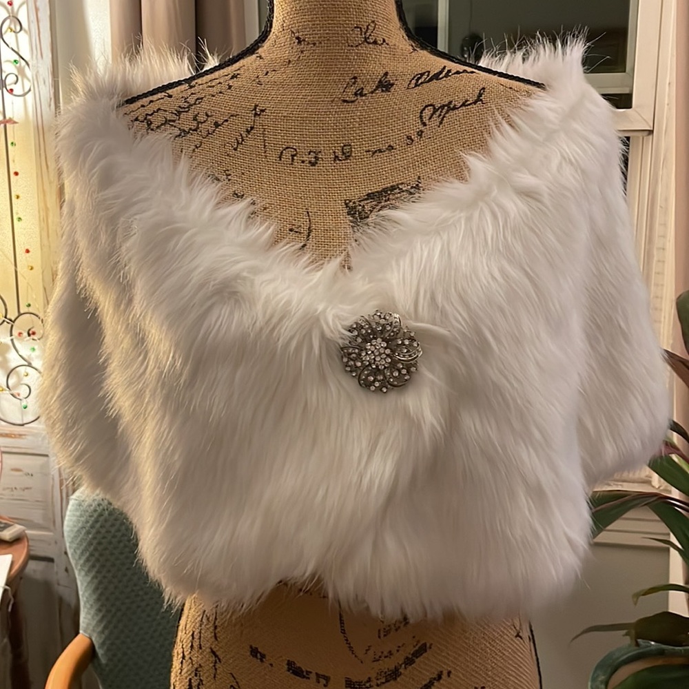 Gorgeous shawl with brooch ( bag D)